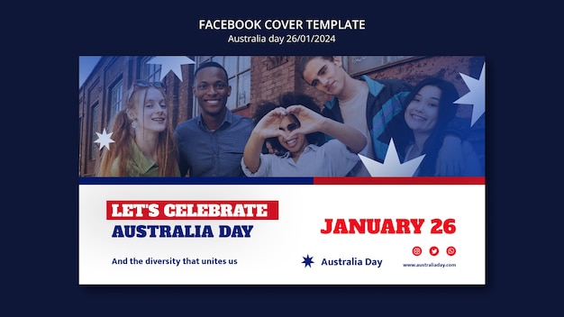 Free PSD australia day  template design