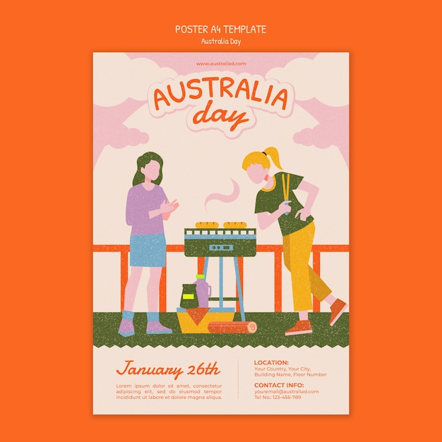 Australia day template design