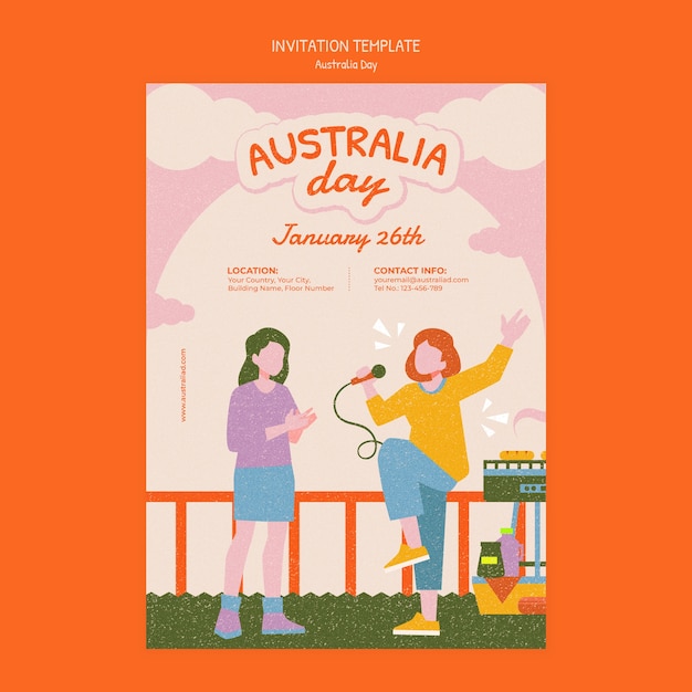 Free PSD australia day template design