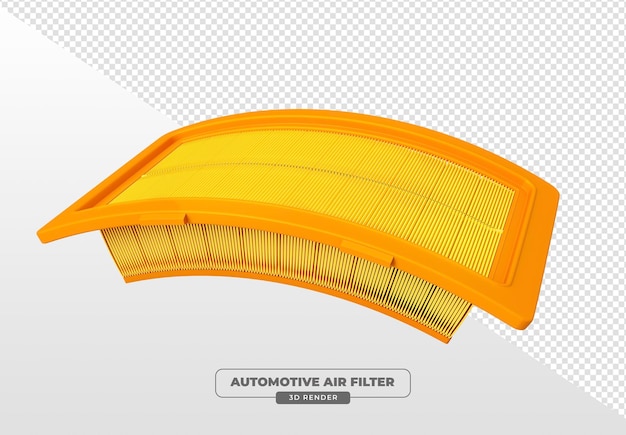 Free PSD automotive air filter in 3d render with transparent background