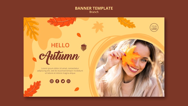 Free PSD autumn ad banner template