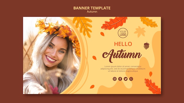 Free PSD autumn ad banner template