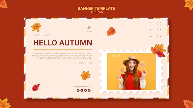 Free PSD autumn ad landing page template