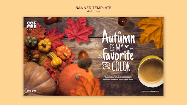 Free PSD autumn banner template design