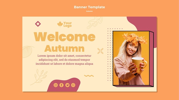 Autumn concept banner template