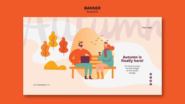 Autumn concept banner template