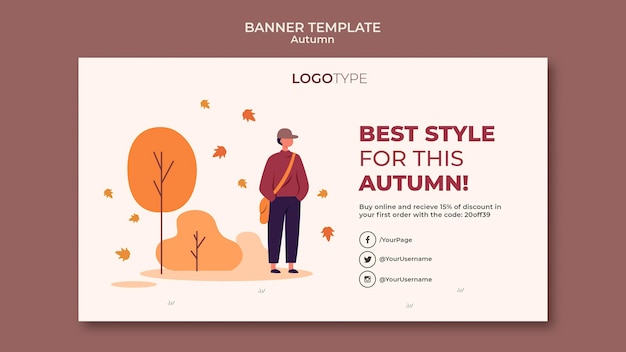 Autumn concept banner template