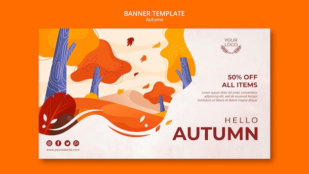 Autumn concept banner template