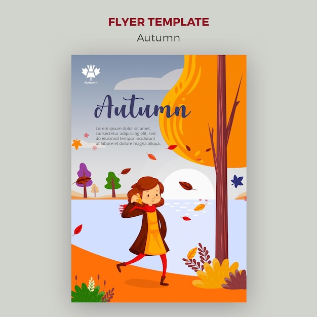 Autumn concept flyer template