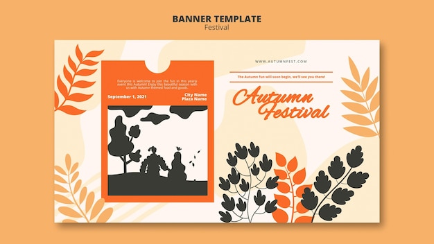 Autumn festival banner template