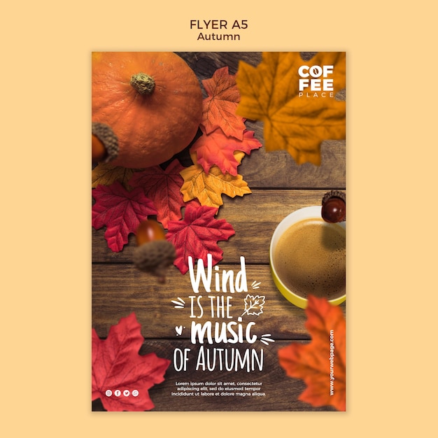 Autumn flyer template style