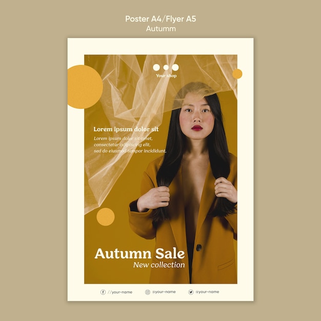 Free PSD autumn sale new collection flyer