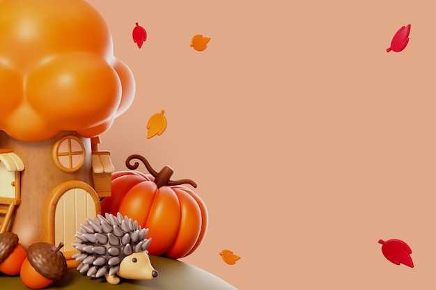 Free PSD autumn sales background