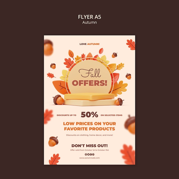 Free PSD autumn season template