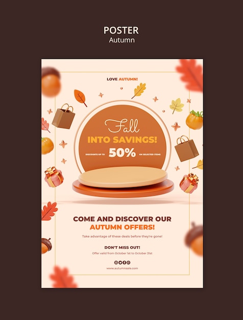 Free PSD autumn season template