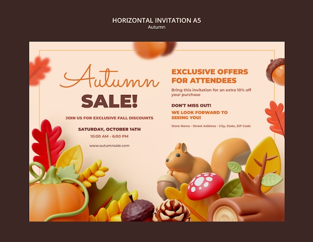 Free PSD autumn season template