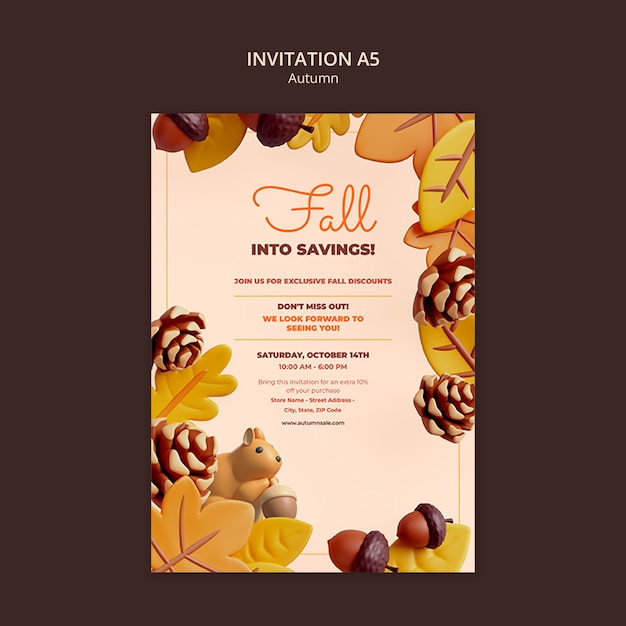 Free PSD autumn season template