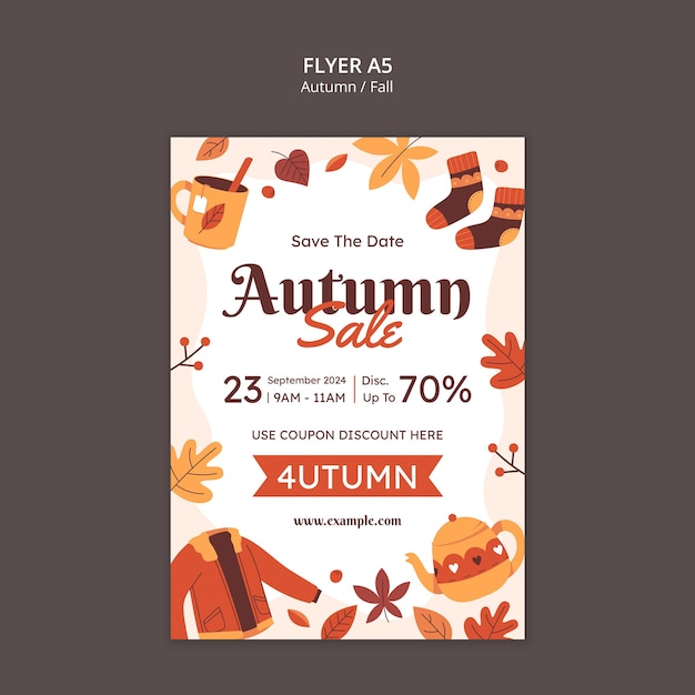 Free PSD autumn season template