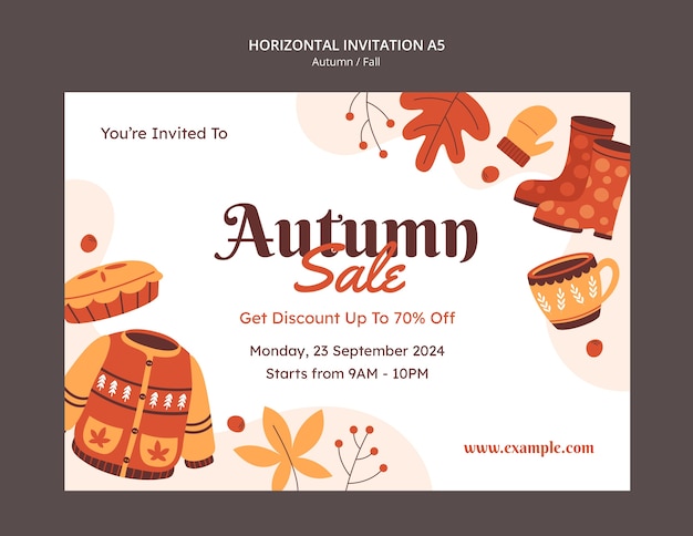 Free PSD autumn season template