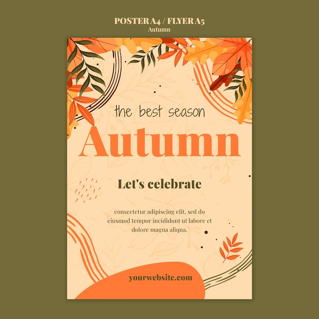 Free PSD autumn template design