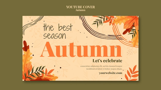 Free PSD autumn template design