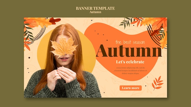 Free PSD autumn template design