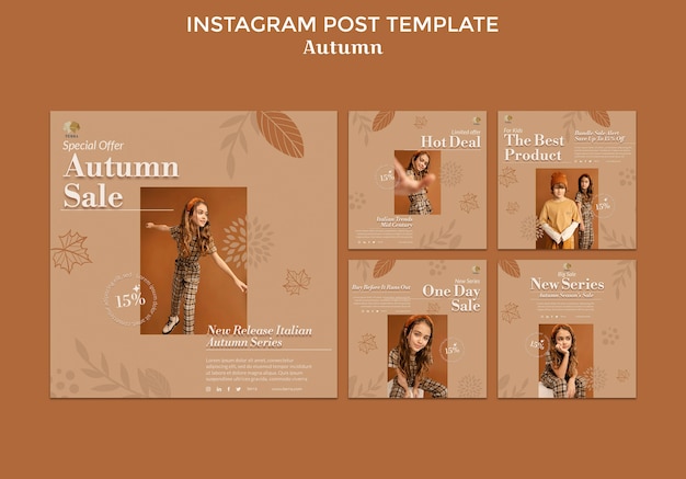 Free PSD autumn template design