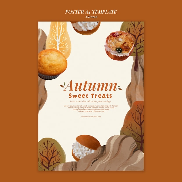 Free PSD autumn template design