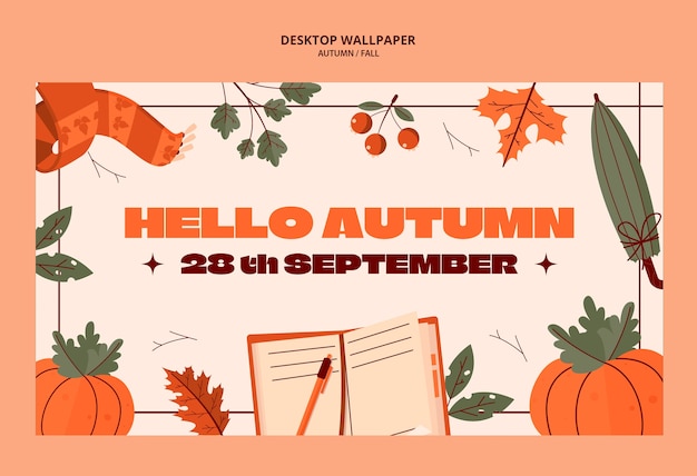 Free PSD autumn template design