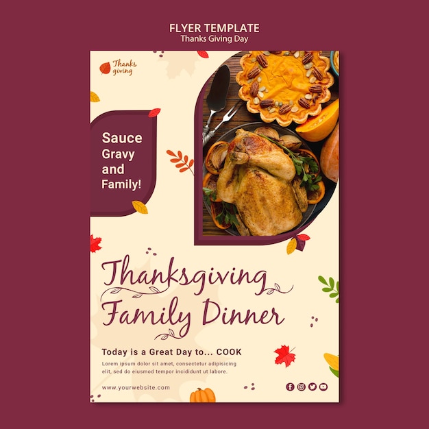 Autumnal thanksgiving day print template