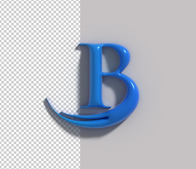 Free PSD b branding identity corporate 3d render company letter logo