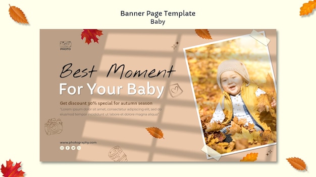 Free PSD baby photography banner template