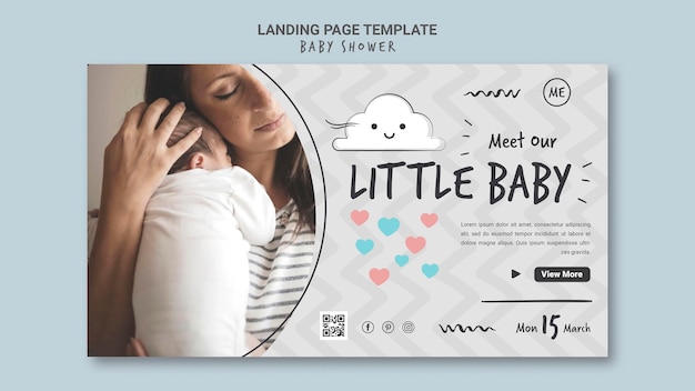 Free PSD baby shower banner template