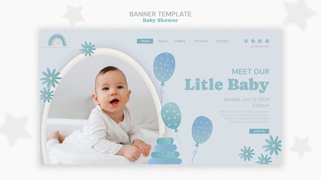 Baby shower celebration landing page