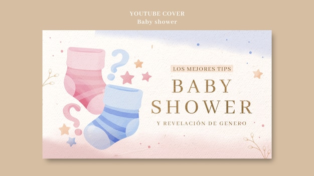 Free PSD baby shower template design