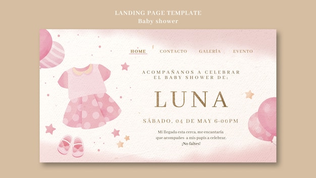 Baby shower template design