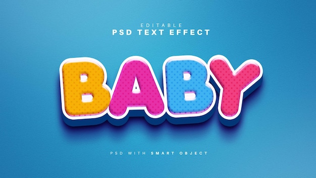 Free PSD baby text effect