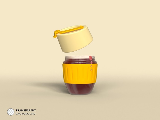 Baby water sipper bottle icon isolated 3d render illustration