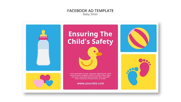 Free PSD babysitter template design