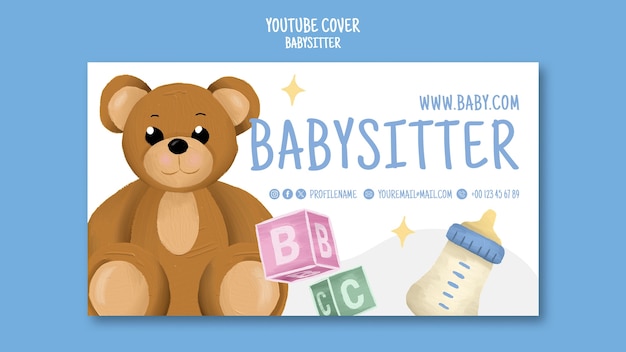 Free PSD babysitter template design