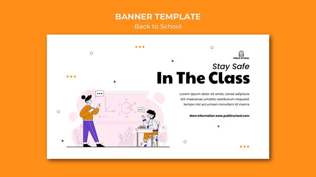 Back to school banner template