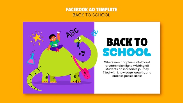 Back to school facebook template