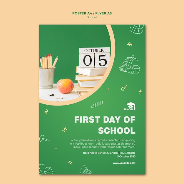 Back to school flyer template