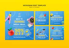 Free PSD back to school instagram posts