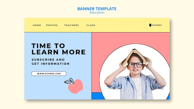 Back to school landing page template