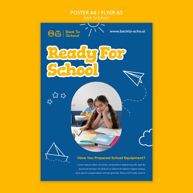 Back to school post template design