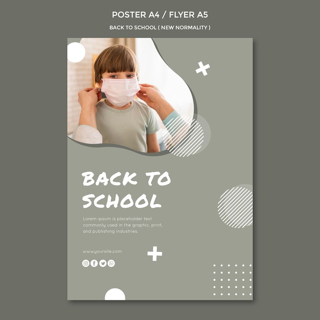 Free PSD back to school poster design