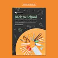 Free PSD back to school poster template