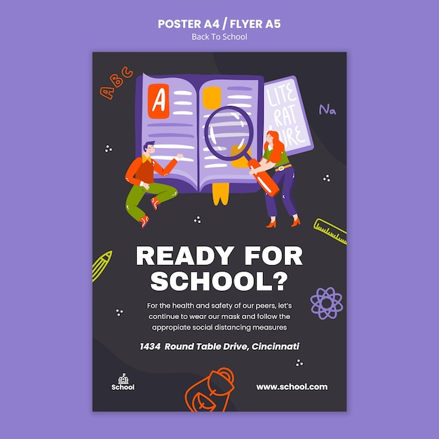 Back to school print template