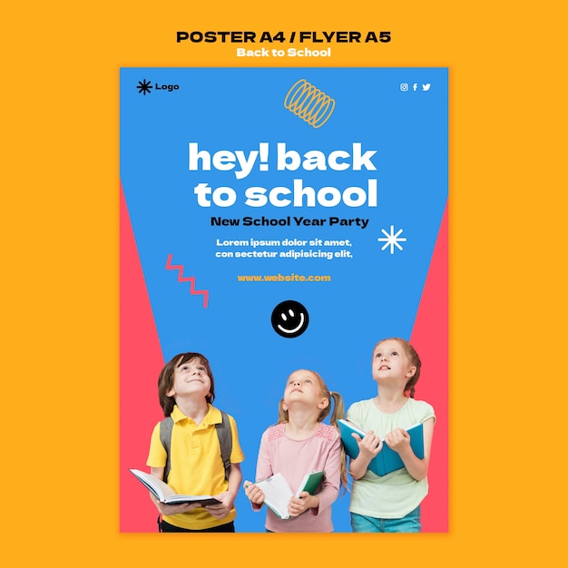 Free PSD back to school print template